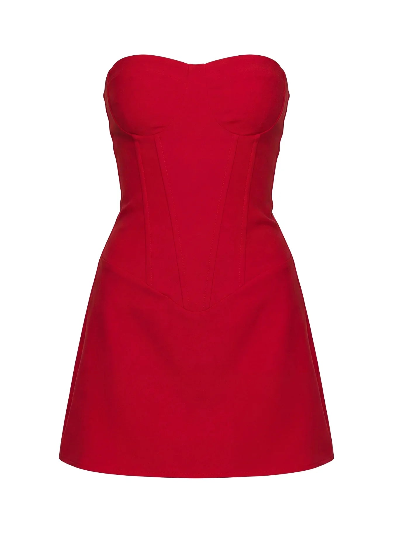 Kameila Strapless Mini Dress Red