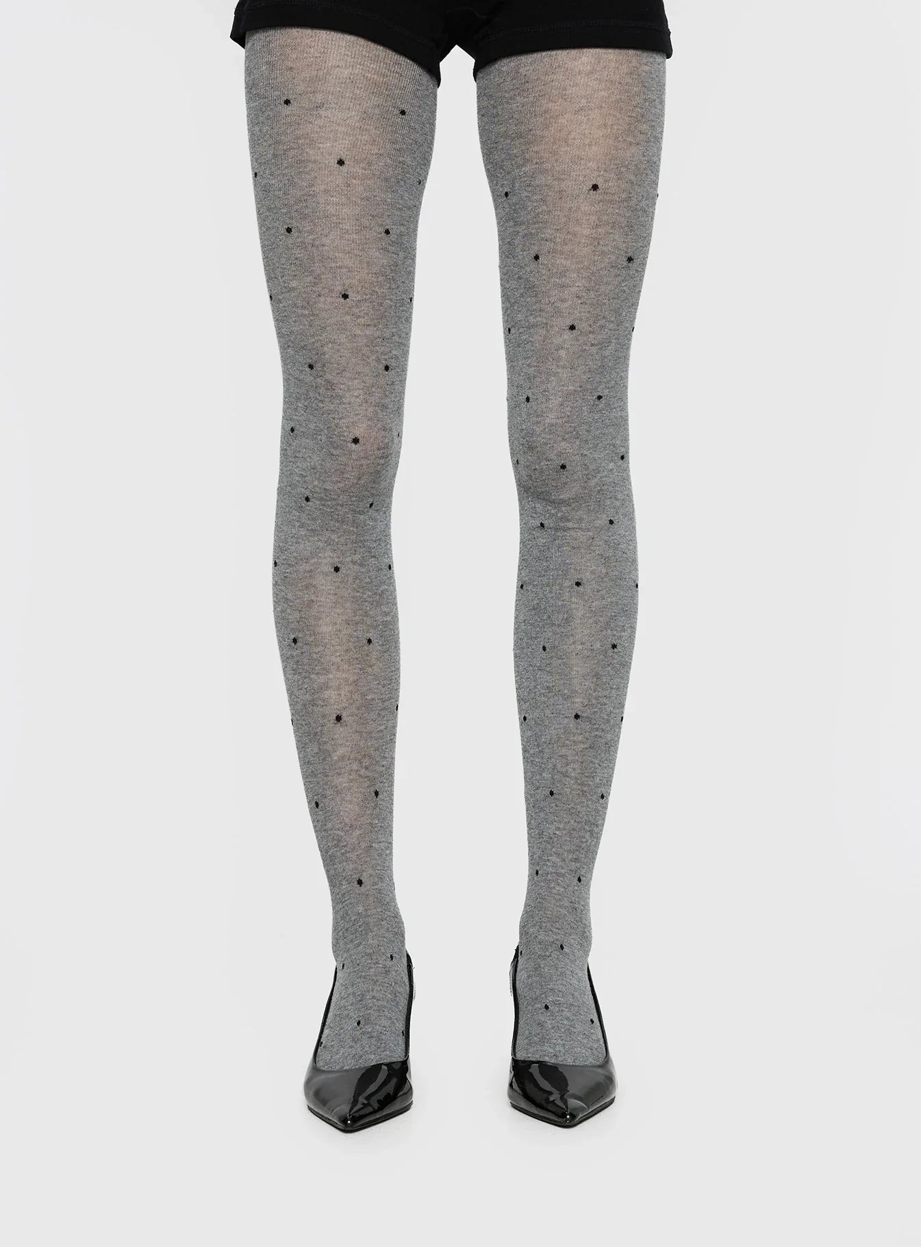 Coretta Tights Grey Black Polka