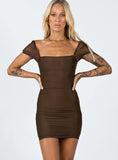 Charvi Mini Dress Brown