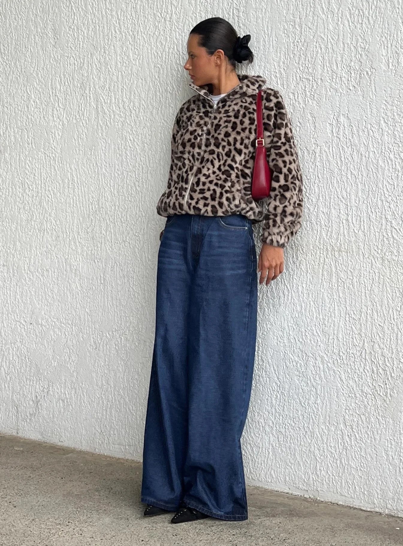 Naylor Mid Rise Wide Leg Jeans Mid Blue Denim Petite