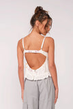 Hard to Ignore White Floral Corset Top