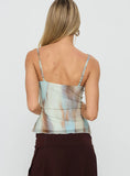 Bloomsbury Top Blue Brown