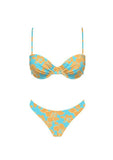 Shes Got a Way Blue Orange Floral Bikini