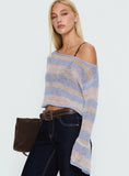Cafe Pari Sweater Blue Stripe