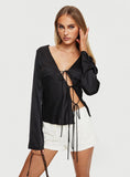 Mariah Long Sleeve Top Black