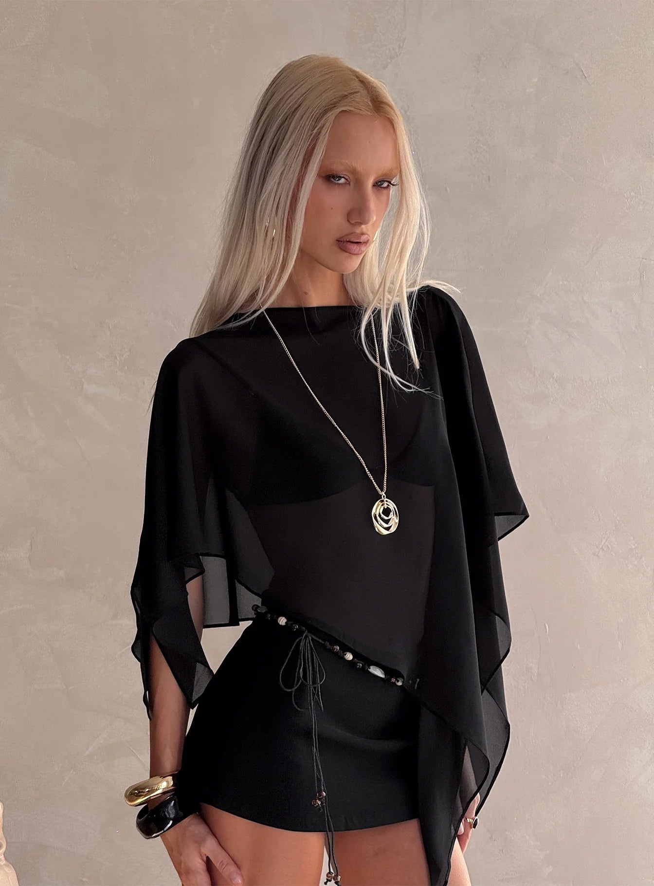 Rafaelita Beaded Skort Black