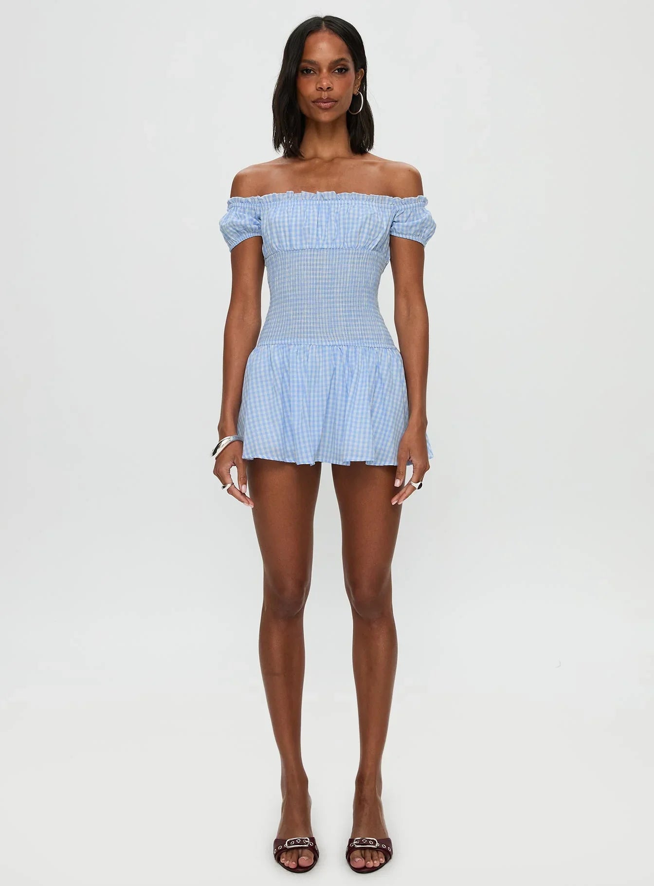 Count My Blessings Playsuit Blue Check