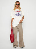 West Coast Style Oversized Tee White