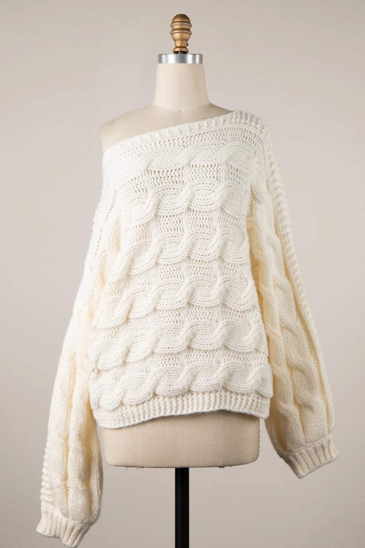 Willow Cream Oversized Cable Knit Sweater