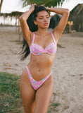 Love Letters Underwire Bikini Top Pink Floral