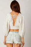 Lola White Lace Crop Top
