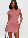 Flattered Shimmer Mini Skirt Pink