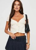 Kellan Cap Sleeve Top Cream