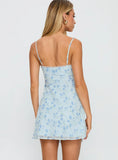 Valencia Mini Dress Blue Floral