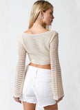 Sweet and Salty Natural Crochet Crop Top