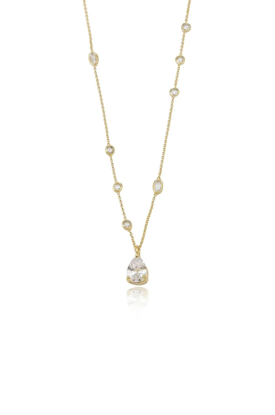 Ettika Delicate Crystal Pendant Necklace