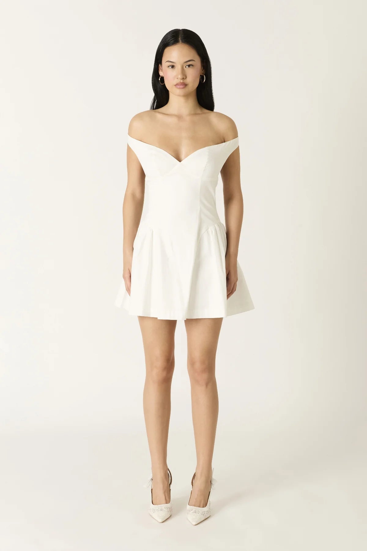Althea White Off Shoulder Mini Dress