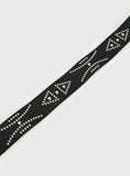 Jordynne Studded Faux Leather Belt Black Silver