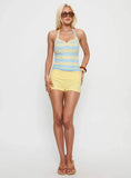 Emblematic Halter Top Blue Yellow