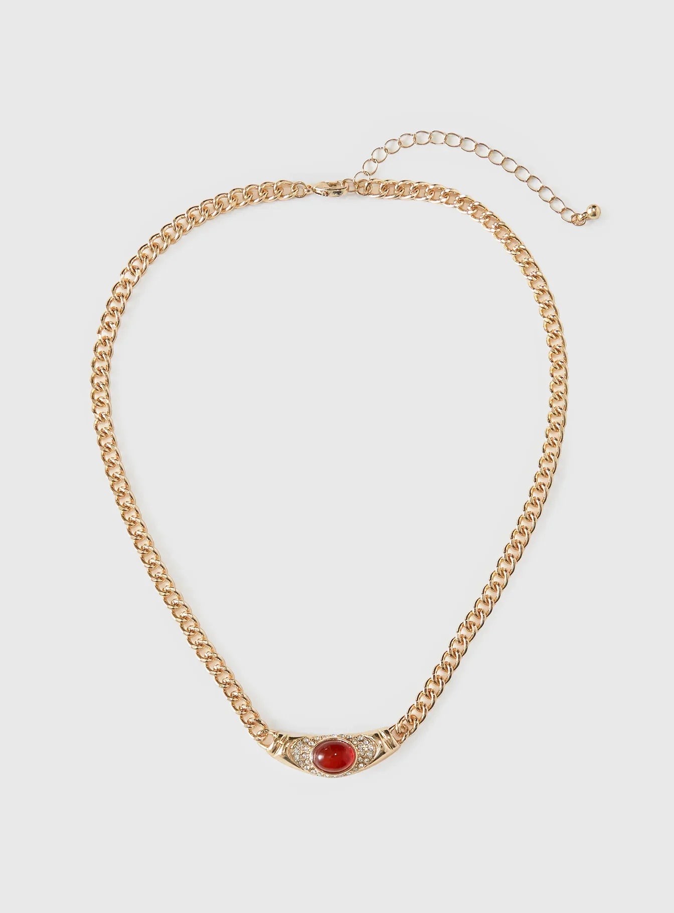 No Place Like Home Necklace Gold Red