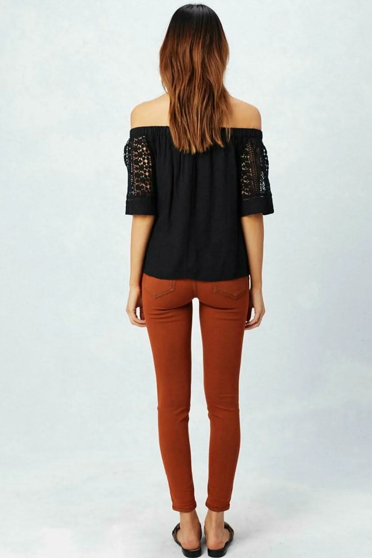 Bungalow Black Off the Shoulder Top