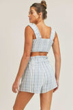 Beach House Blue and White Striped Two Piece Romper