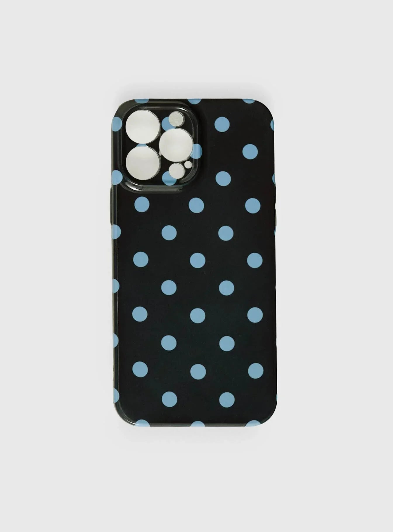 Ferrera iPhone Case Black Blue Polka