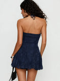 Delamere Mini Dress Navy Burnout