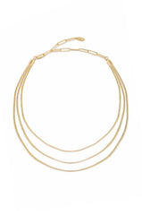Ettika Triple Snake Chain Necklace