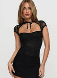 Hold My Breath Lace Bodysuit Black