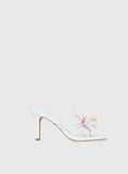 Exotic Etty Floral Detail Heels White