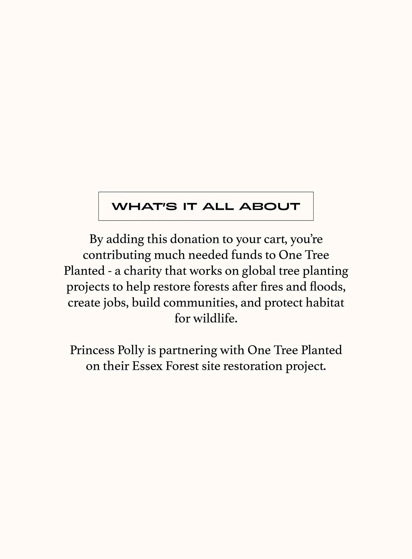 Donate 1 to One Tree Planted