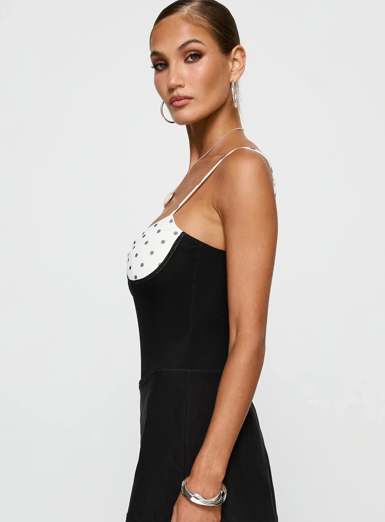 Evette Bodysuit Black White