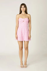 Isla Pink Strapless Mini Dress