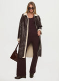 Ammelia Shearling Long line Jacket Brown