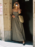 Cartmel Check Maxi Dress Black Cream Tall