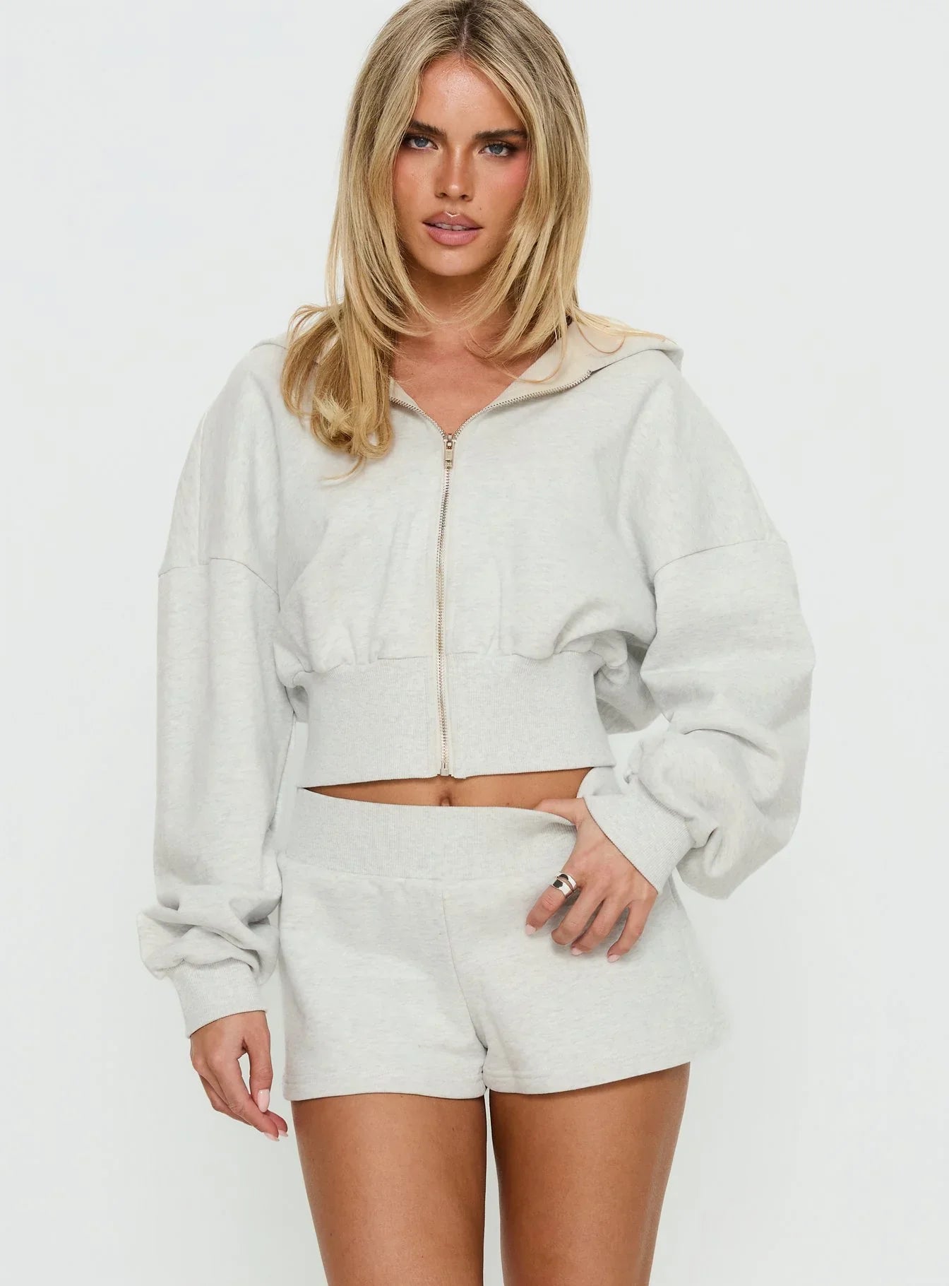 Daybreak Rib Waist Shorts Snow Marle