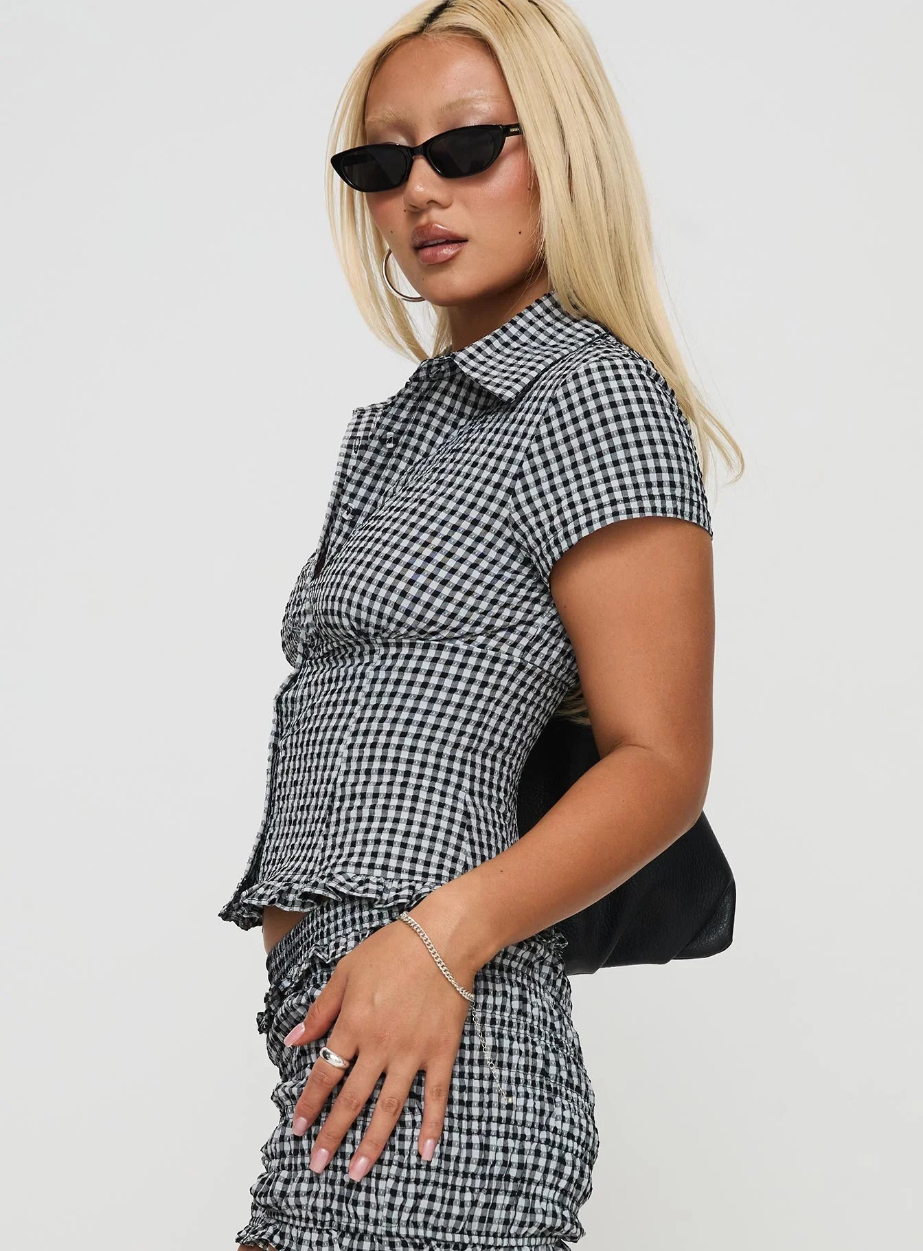 Covey Shirred Puff Sleeve Top Multi Petite