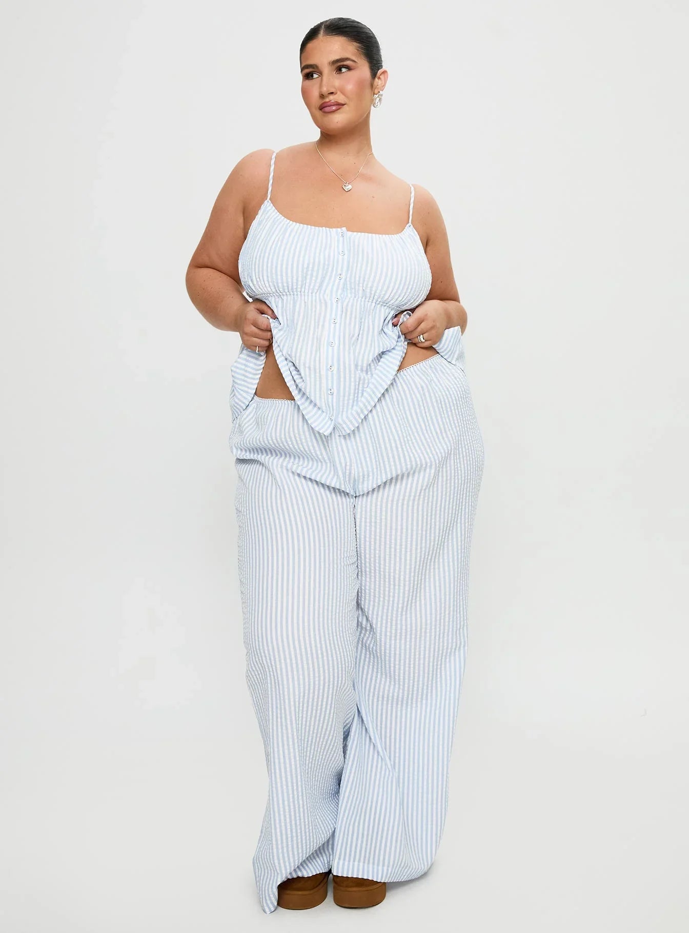 Cassini Set Blue Stripe Curve