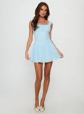 Esrie Broderie Mini Dress Blue