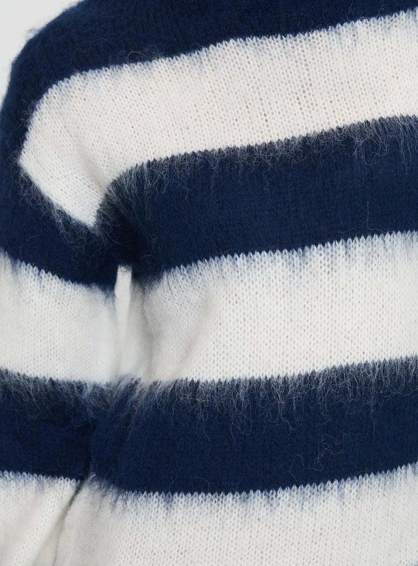 Iryna Long Sleeve Knit Mini Dress Navy White Stripe