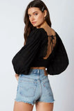 Lola Black Lace Crop Top