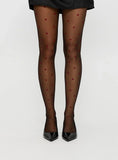 In My Heart Stockings Black Red