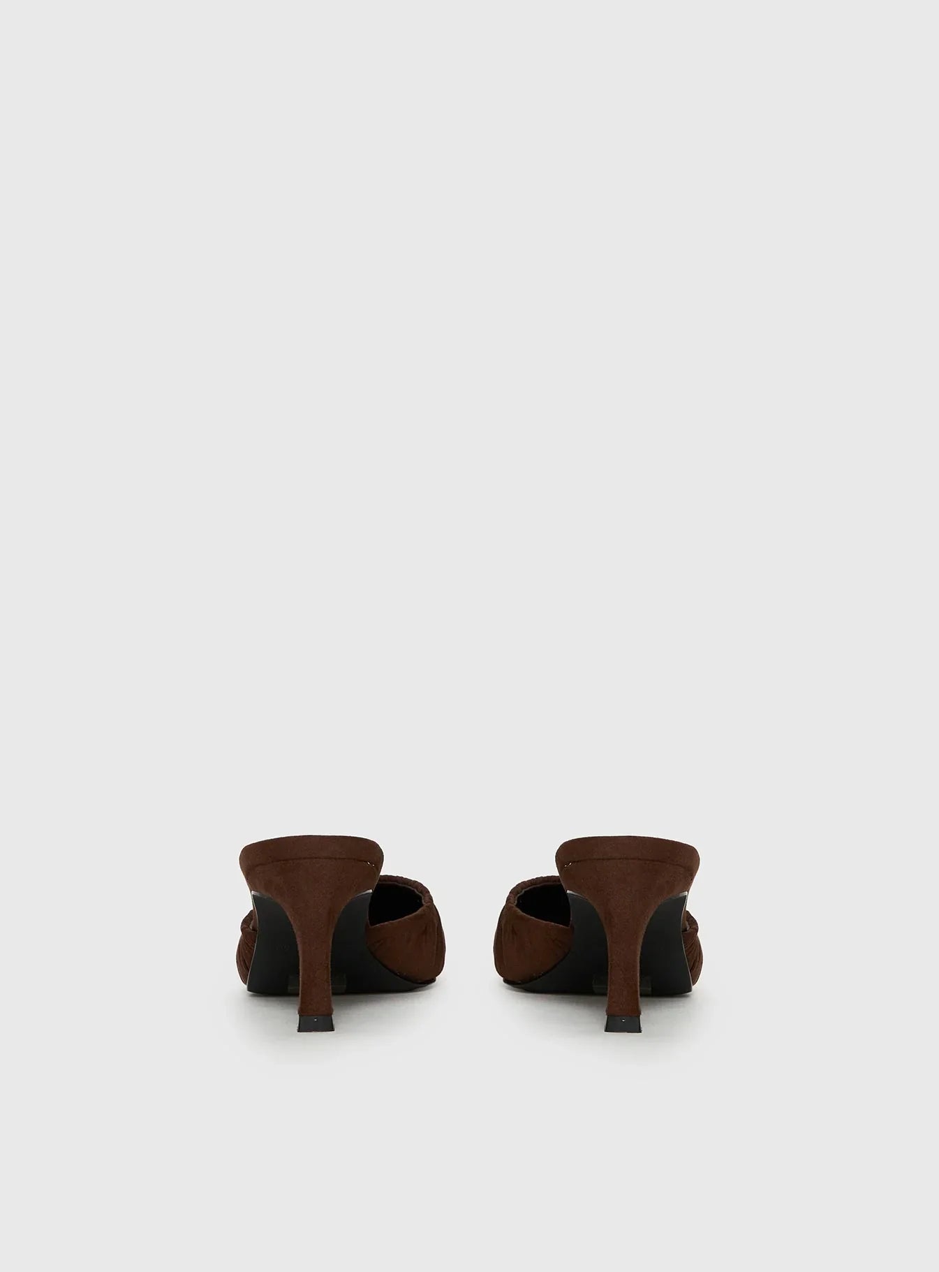 Admiration Pointed Toe Faux Suede Heels Brown