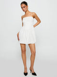 Vista Amora Bubble Hem Mini Dress White