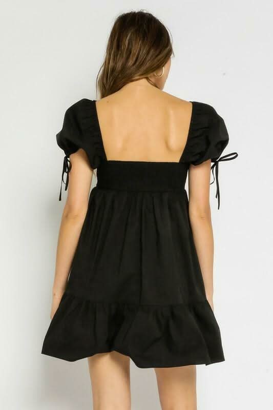 Jessie Black Babydoll Mini Dress