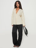Mallin Shirt Cream Brown Stripe