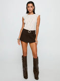 Rookie Belted Skort Brown