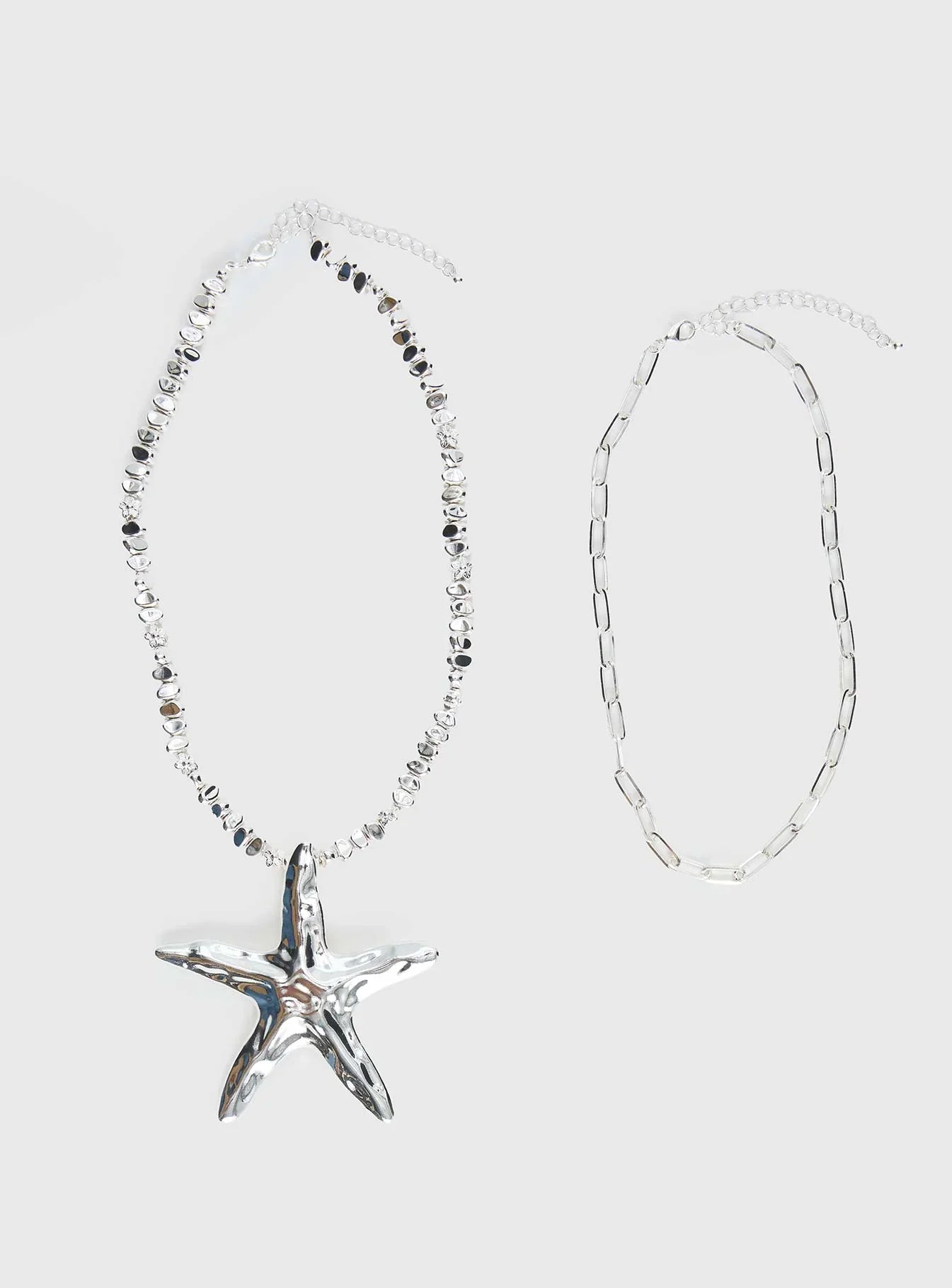 Covey Necklace Set Silver