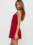 Lukea Sleeveless Mini Dress Red